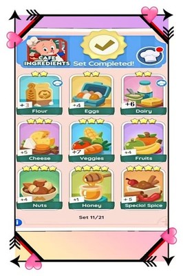 Monopoly GO Cafe Ingredient Set 11 Game Stickers   Quick Dispatch