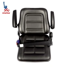 F/Forklift Mower Digger Universal Tractor Seat Suspension w/Armrest