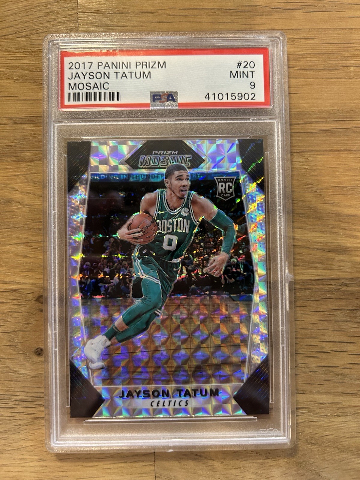 2017 Panini Prizm Jayson Tatum RC Mosaic Mint #20 PSA 9