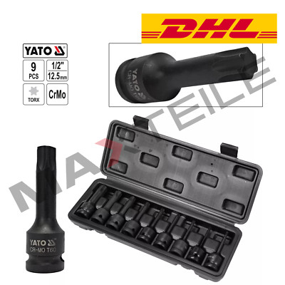Wrench set power box nut TORX 9-piece set impact wrench box nut 1/2''