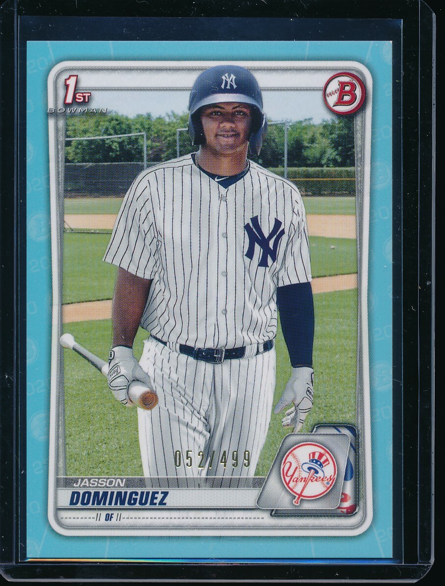JASSON DOMINGUEZ 1st 2020 Bowman Paper SKY BLUE Parallel #/499 Rookie Card RC