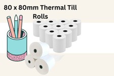 40 Rolls 80x80 Thermal Receipt Paper Till Roll Credit Card Machine Compatible