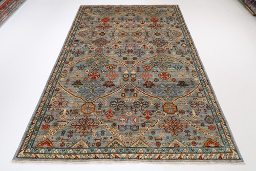 6x9 ft Bluish Gray Bidjar area rug Afghan Hand Knotted Tribal oriental rug - Picture 1 of 10