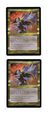 2x Quicksilver Dagger - Apocalypse - Magic The Gathering NM/M (Never Played)