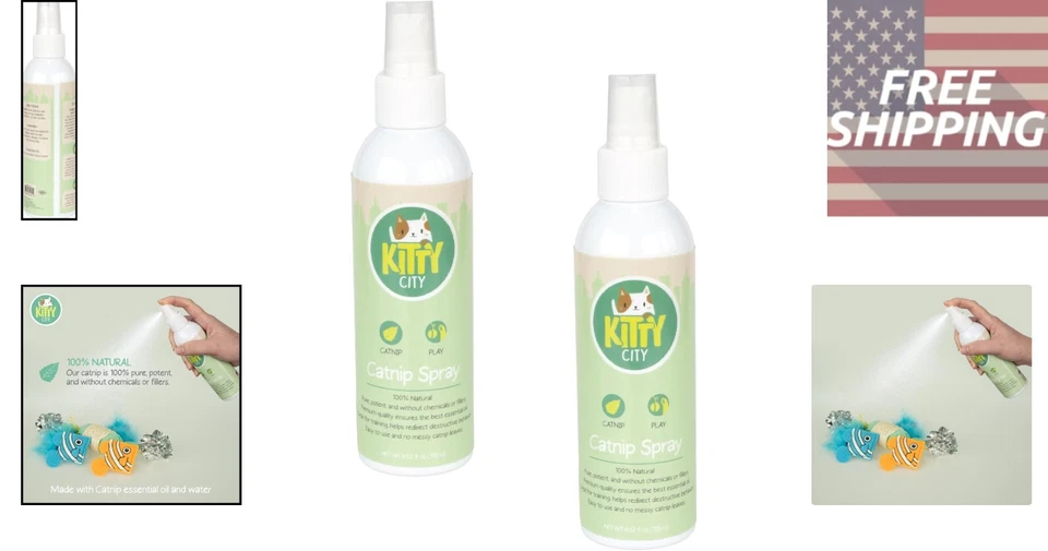 2-Pack Natural Catnip Spray for Energetic Play - Non-Toxic Formula - Image 2 of 4