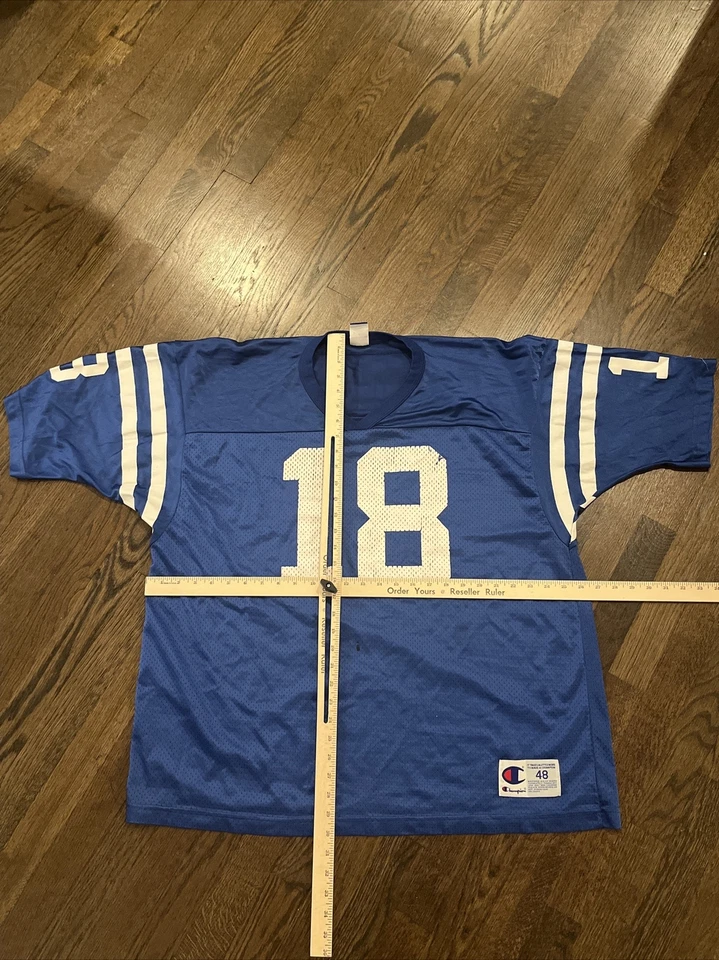 Camiseta deportiva Indianapolis Colts Peyton Manning para hombre talla 48 azul campeón Foto 4 de 4