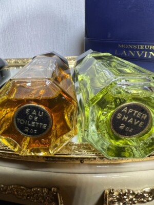 Monsieur Lanvin perfume set 60 ml edt, 60 ml AS/ savon. Vintage