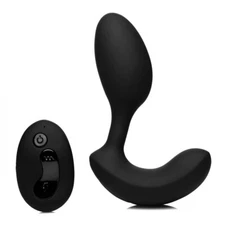 Alpha-Pro P-Flexer Prostate Stimulating Vibrating 3 Speeds Anal butt plug Black
