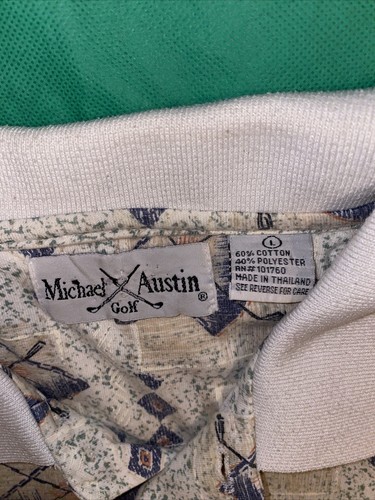 CAMISA POLO DE GOLF MICHAEL AUSTIN Mangas Cortas 3 Botones Blanca Talla Grande - Imagen 2 de 4