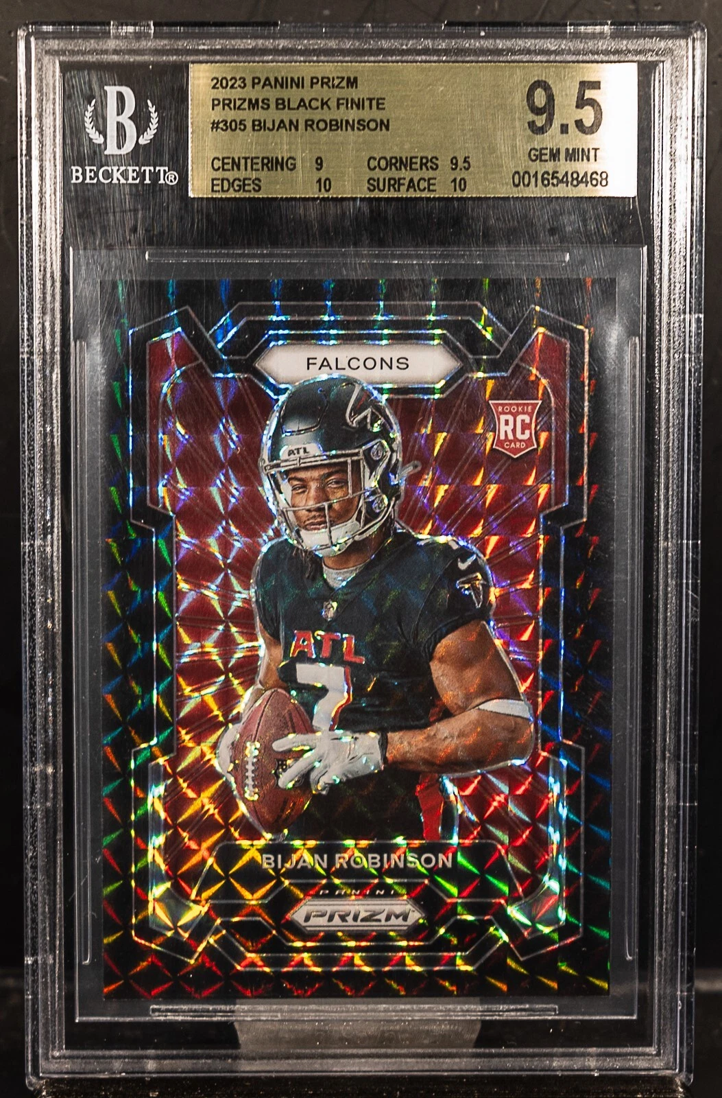Bijan Robinson Panini Prizm Prizm Break #PB8 Black Finite 1/1