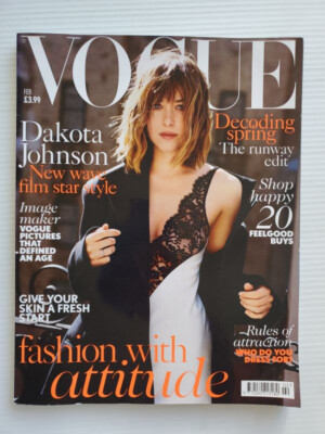 2016 British VOGUE magazine DAKOTA JOHNSON A$AP Rocky Lineisy Montero Jerry Hall