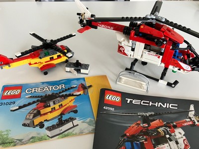 LEGO TECHNIC (42092) + LEGO Creator 31029 - Rettungshubschrauber Combo