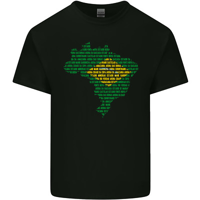 Brasilianische Flagge Wortwolke Brasilien Fußball Kinder T-Shirt Kinder