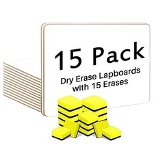 Dry Erase Lapboards 15 Pack Double Sided Small Dry Erase Whiteboards 9 x 12.5...