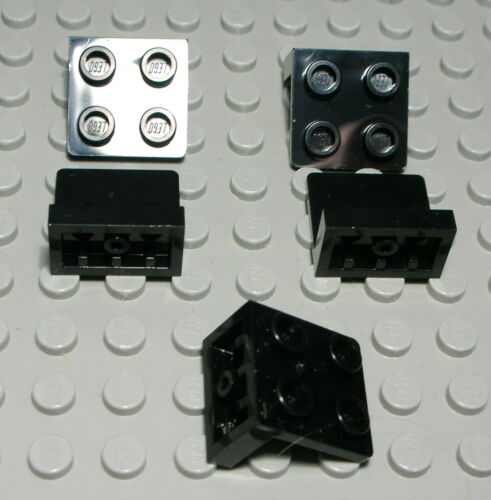 Lego Platte Winkel 1x2 auf 2x2 Schwarz 5 Stück                            (1685) - Picture 1 of 1