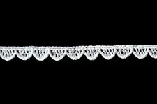 Unotrim 0.25" Ivory Small Venice Lace Trim Scalloped Edge Sold by Yard