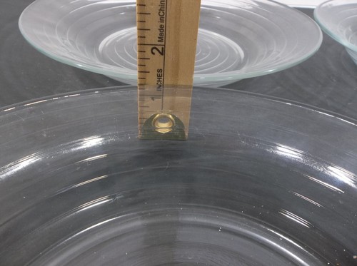 Concentric Circles Clear Glass Salad Bowls (set of 4) GC - Picture 10 of 11