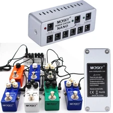 MOSKY Guitar Effect Pedal Board Power Supply Station 8 Isolated Output 9V 12V US