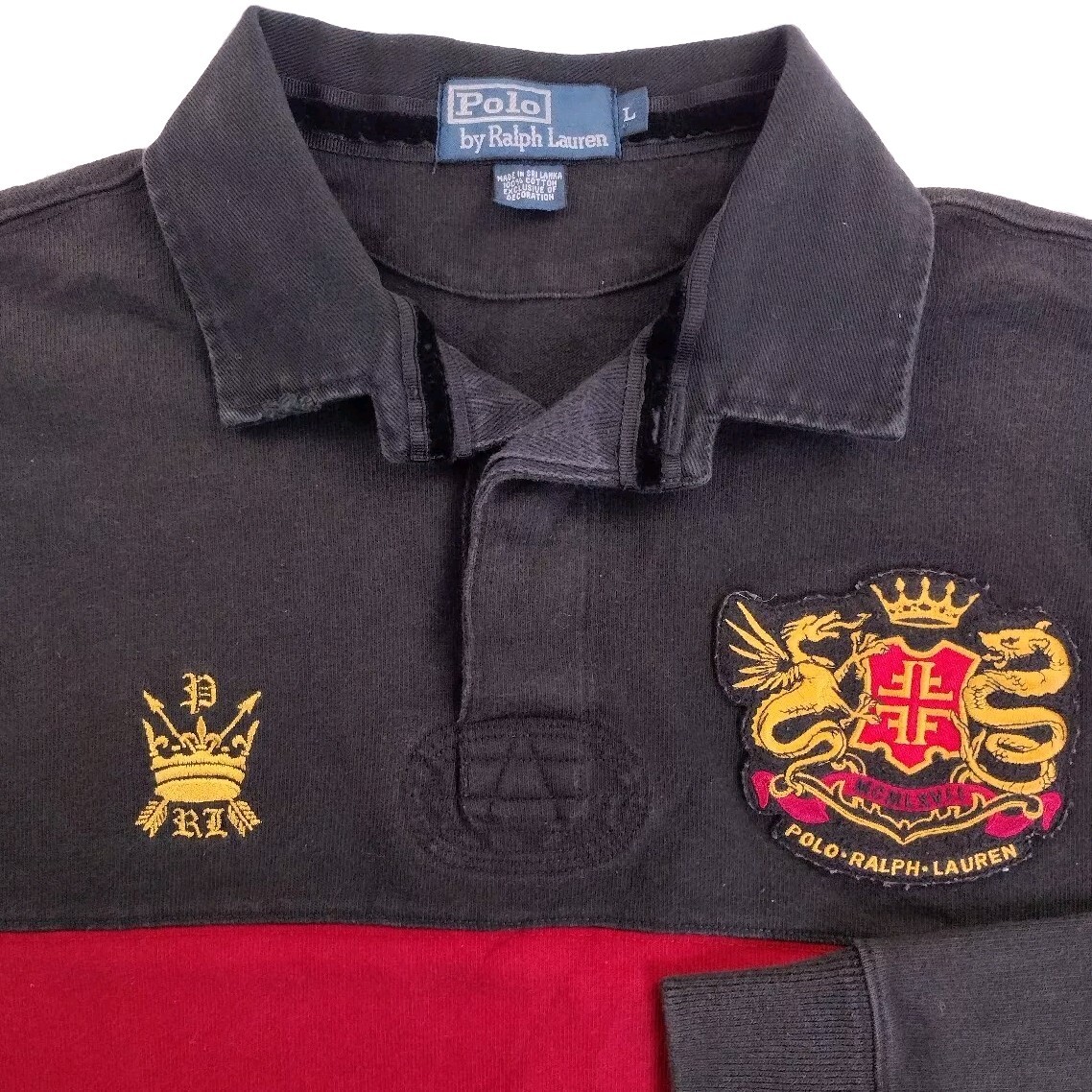 Polo by Ralph Lauren ラガーシャツ XL Polo Ralph Lauren Mens Shirt Large Royal Crest Dragon L/S Polo