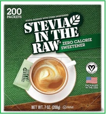Stevia in the Raw Sweetener Sugar Alternative, Zero Calorie, 200 Count Packets