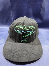Vintage DC Comics Batman Forever Riddler Hat Black Snapback Cap Size Youth