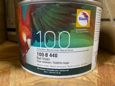 Glasurit Tinting Base 100-B-440, Red Violet, 0.5L / 16.9 oz EXP 9/15/2027