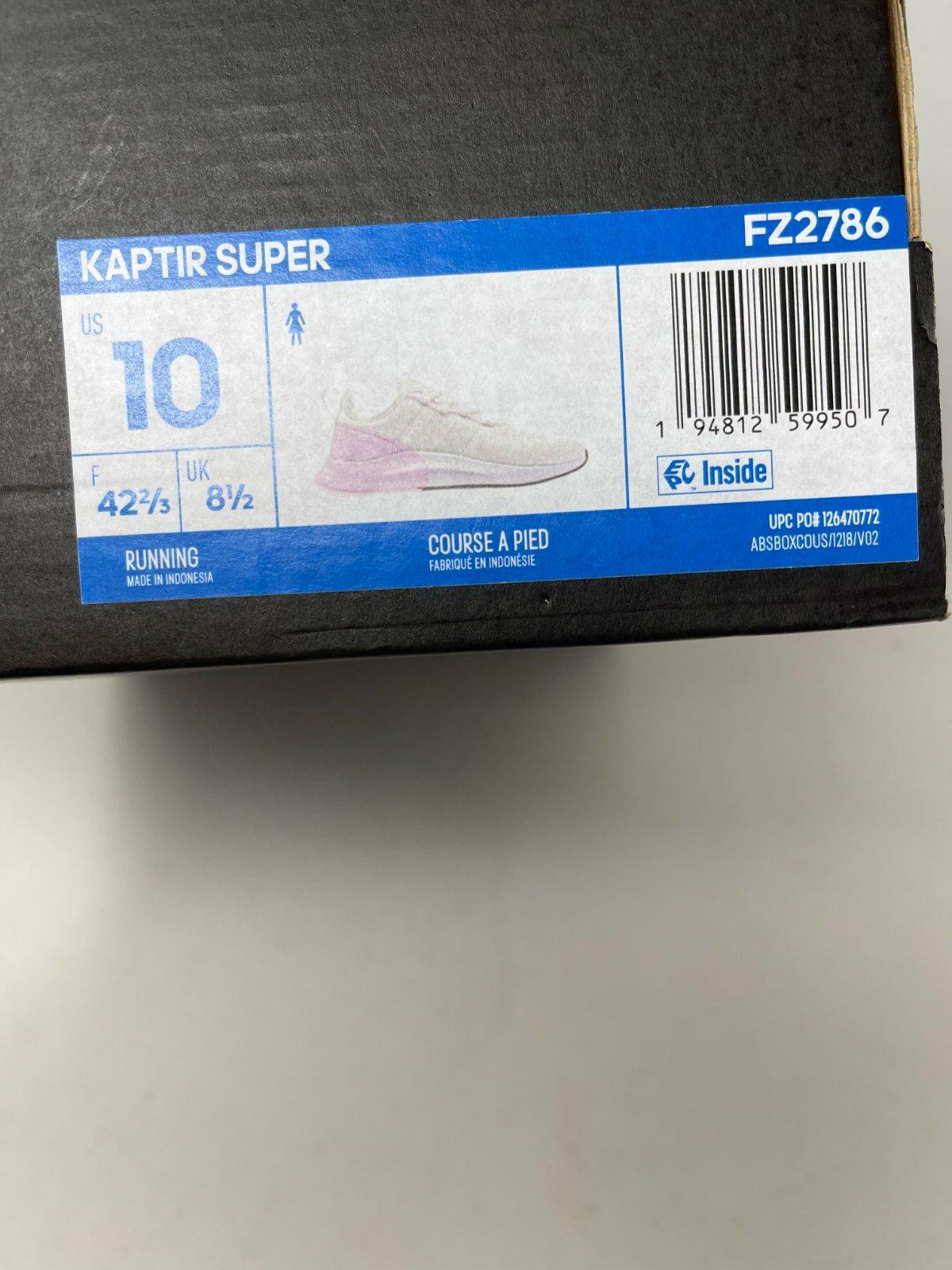 Size 10 - adidas Kaptir White Clear Pink for sale online | eBay