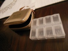 Vitamin / Medicine Weekly Travel Organizer Box In Zippered Case Free Shipping