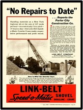 1938 Linkbelt Shovel New Metal Sign: Shovel - Link Belt Speed O Matic K-45 Crane