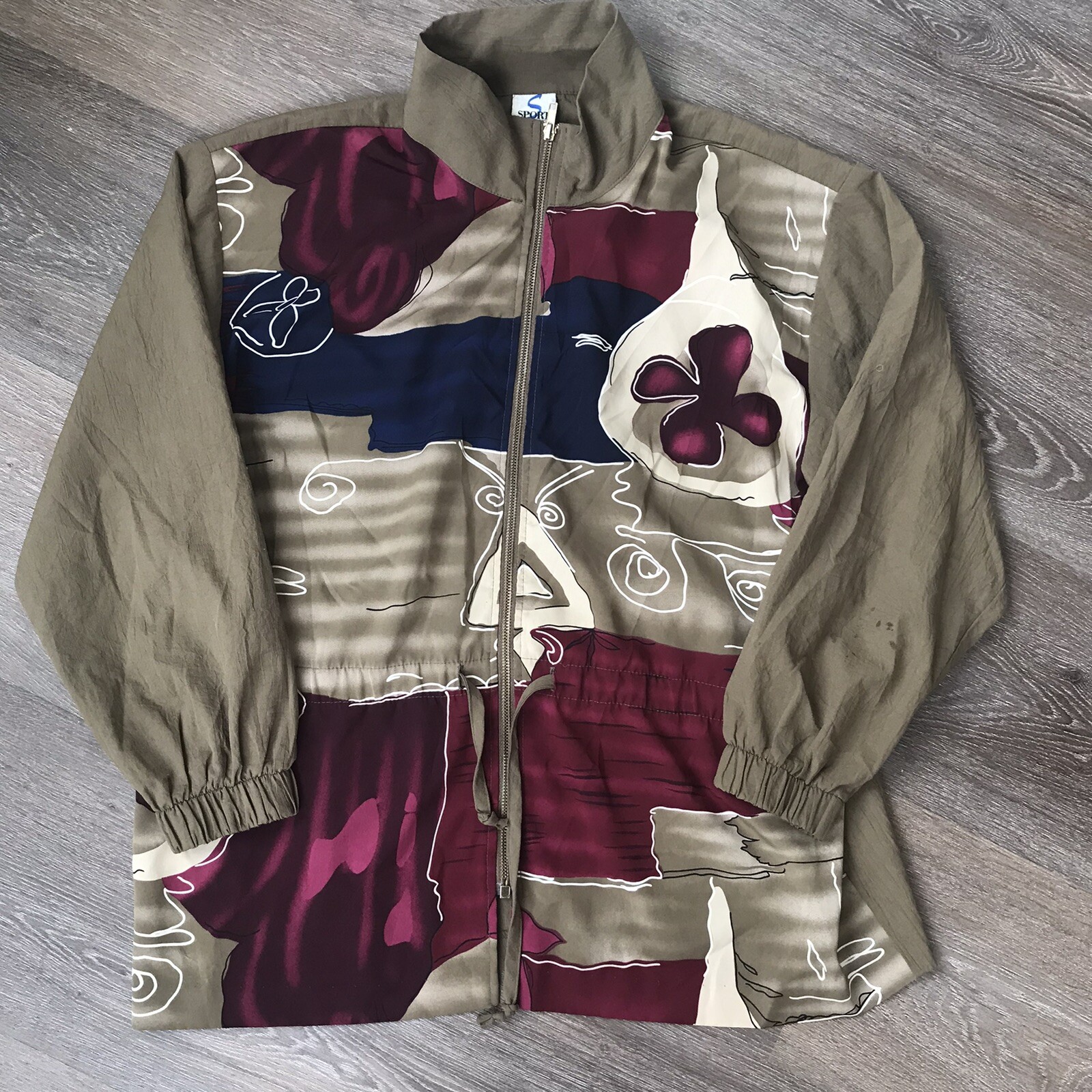 vintage patterned windbreaker jacket - image 1