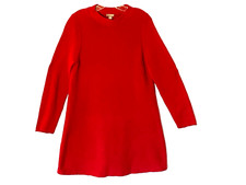 J. Jill Women's Red Long Sleeve Round Neck Sweater Dress - Medium size~ used.