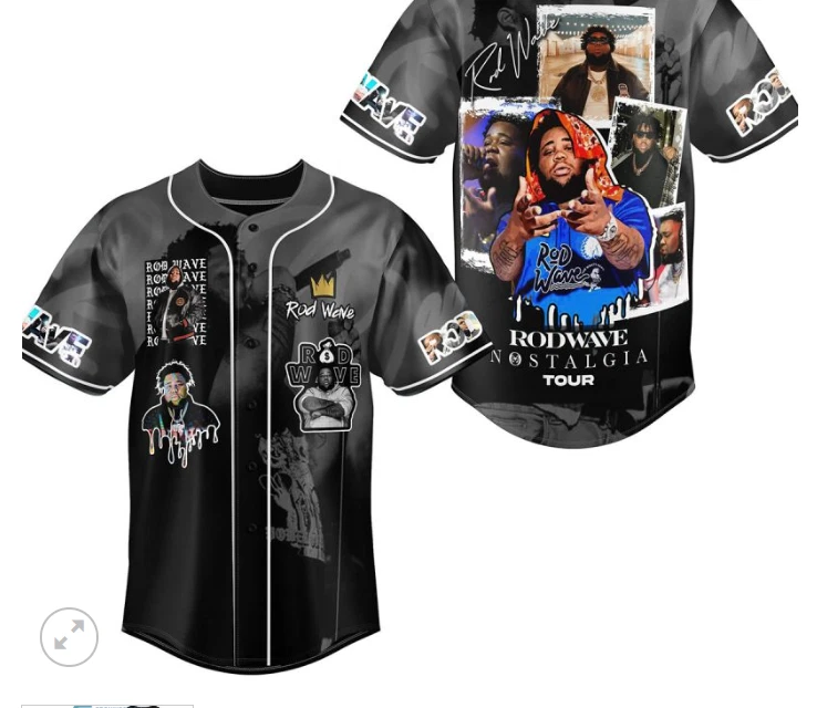Rod Wave Nostalgia Tour Call Your Friends baseball jersey