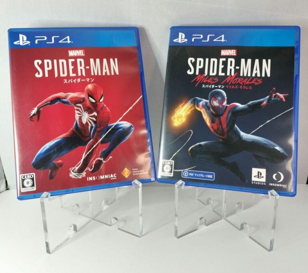 Lot 2 Marvel's Spider-Man & Miles Morales set PS4 PlayStation 4