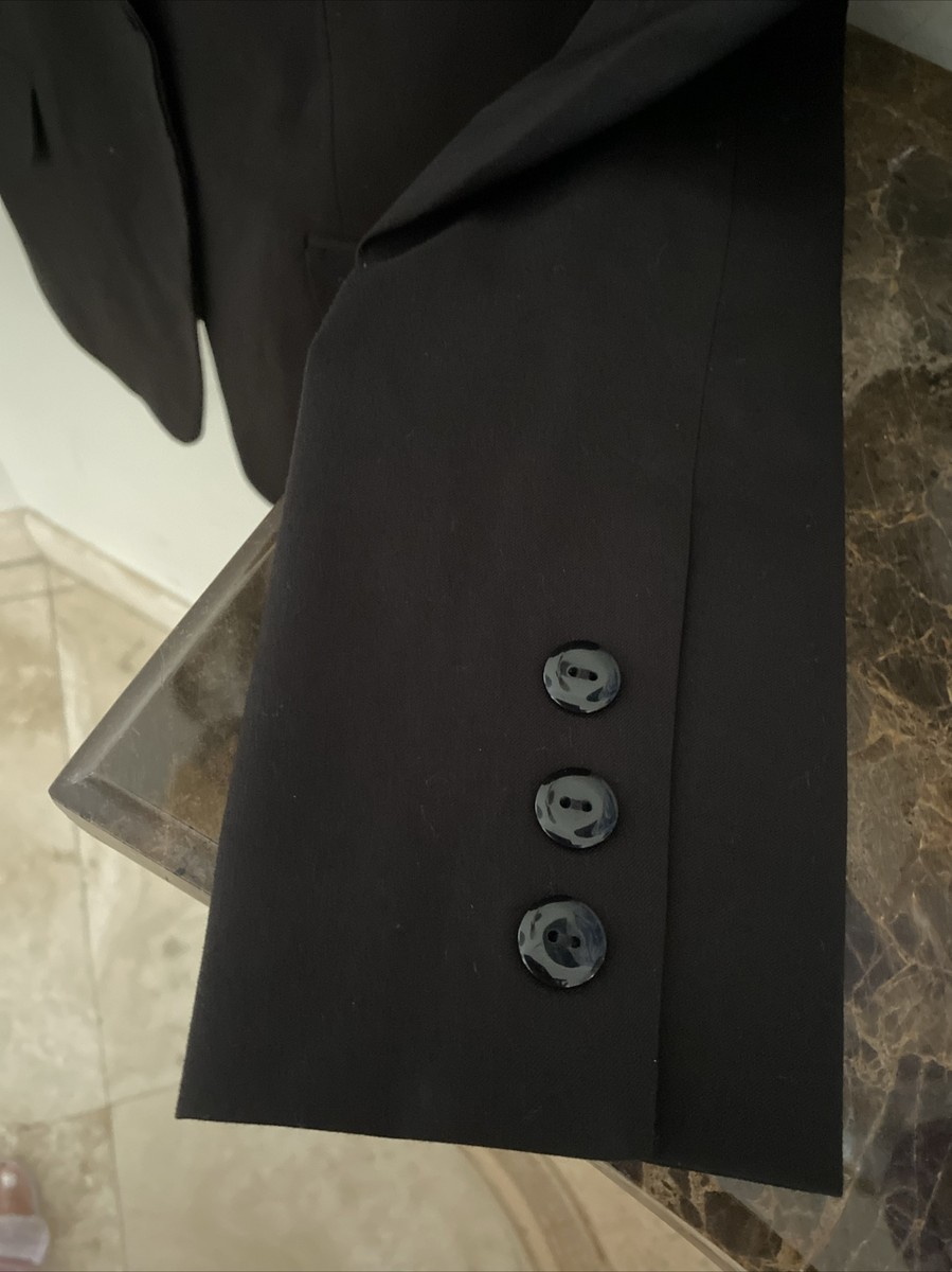 Yves Saint Laurent Black Tuxedo Blazer Uniform Made In Italy