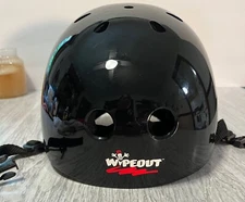 Wipeout Black Dry Erase Kids Skate Helmet Youth 19.5"-20.5" Great Shape