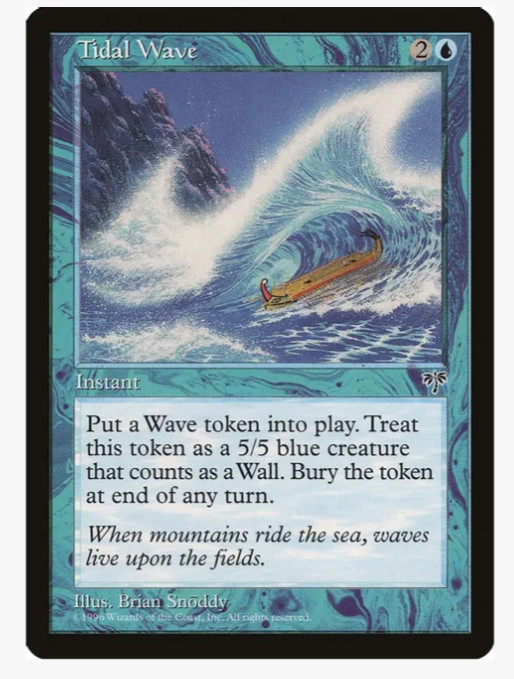 Tidal Wave - Mirage (MIR) (x4) PLAYSET Vintage Magic the Gathering