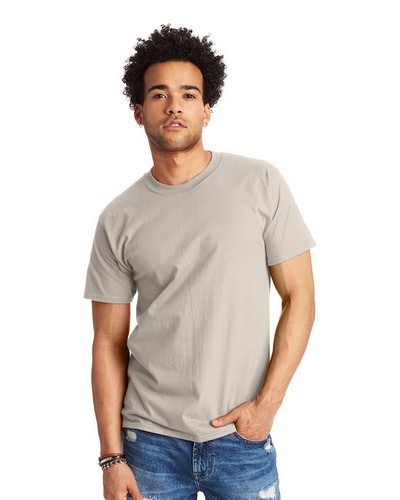 Hanes 5180 Men's Cotton Crew Neck Short Sleeve Plain Blank Beefy-T T-Shirt - Picture 44 of 70