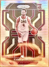 Evan Mobley RC 2021/22 Panini Prizm HYPER #325 Cavaliers Rookie Parallel Hot SP