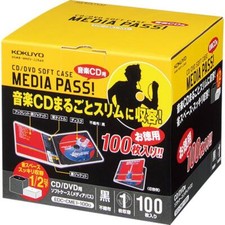 Kokuyo CD/DVD Case Media Pass 100 pieces Black EDC-CME1 [7e4] -