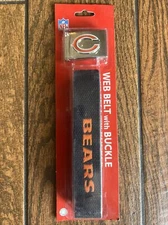 Chicago Bears 55 Inch Adjustable Heavy Duty Web Belt w/ Buckle  NFL Licensed