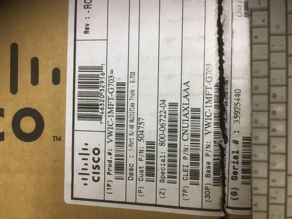 Cisco VWIC-1MFT-G703 1-Port Multiflex Trunk Voice Module  - New -1 year warranty - Image 2 of 2