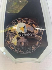 OK LIGHTING TOUCH LAMP REPLACEMENT GLASS 1 Panel Bear Wolf Eagle Moose