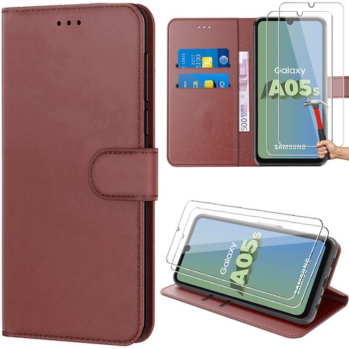 Coque Cuir PU pour Samsung Galaxy A14 A15 A53 A54 A23 A13 5G A05s+2 Verre Trempé - Photo 6/21