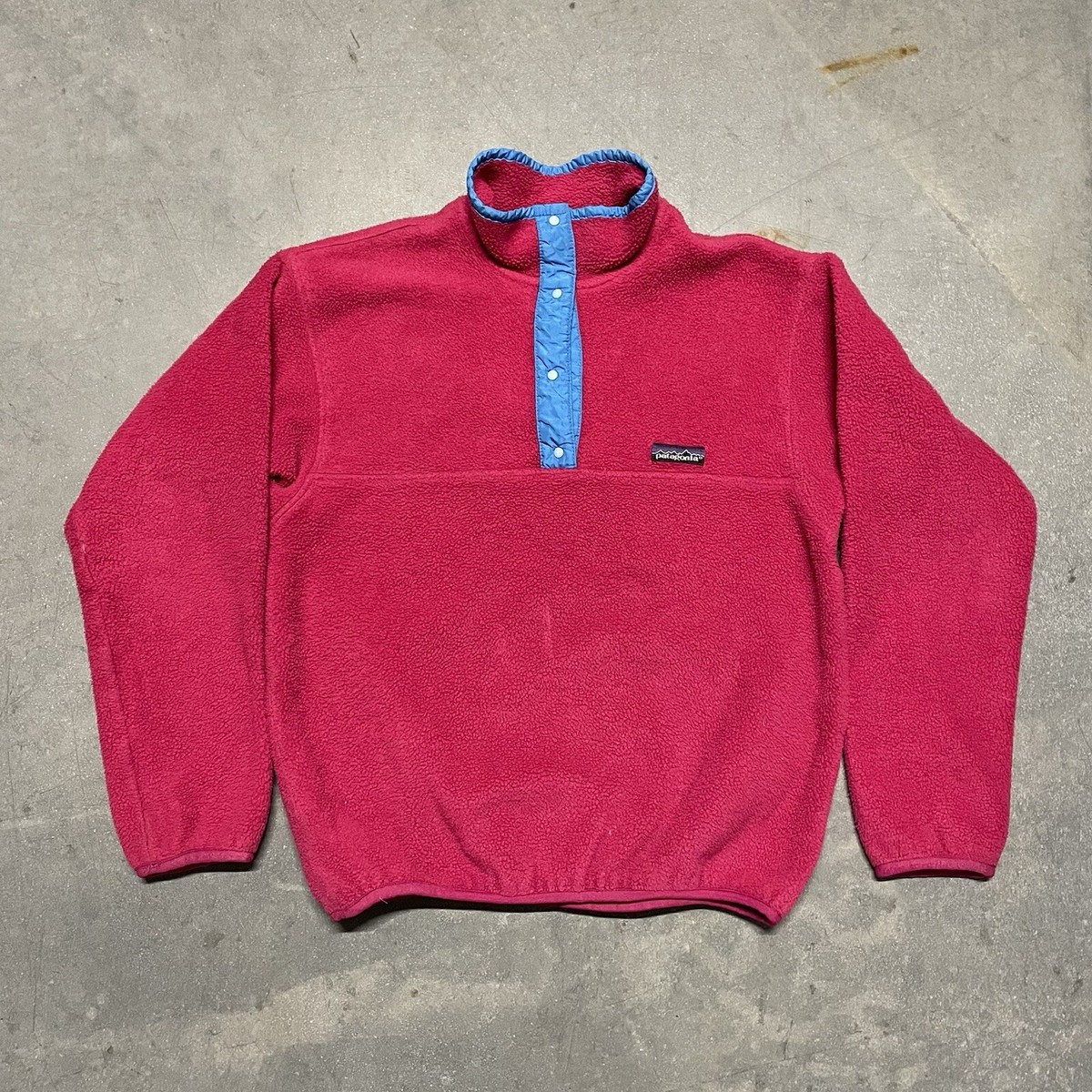 Vintage Patagonia Synchilla Snap-T Pullover Fleece Size S Pink