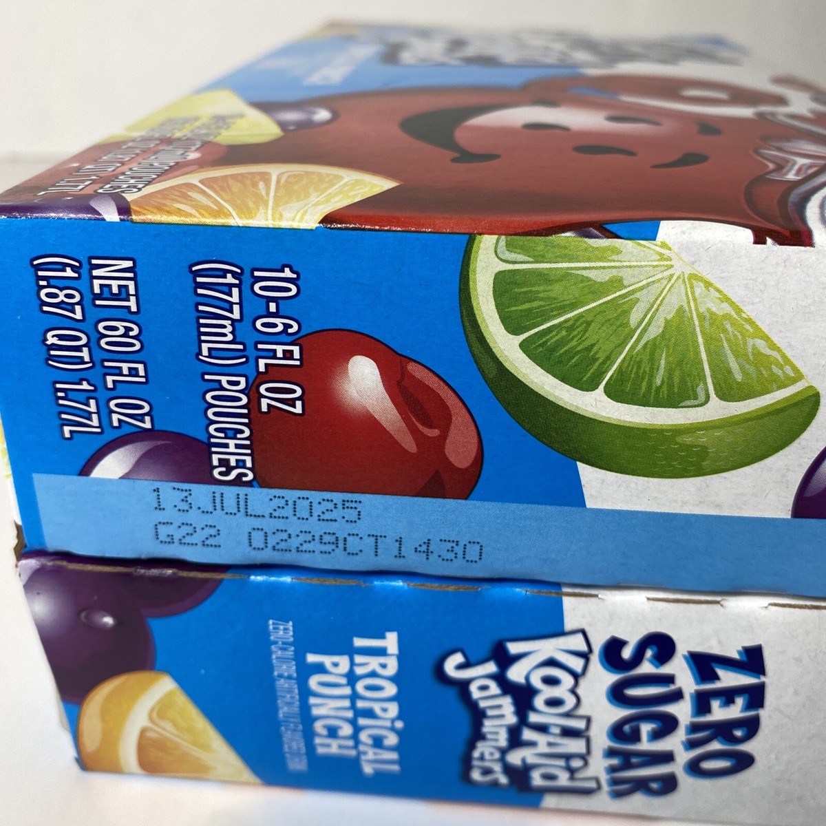 Kool-Aid Jammers Tropical Punch Zero Sugar Soft Drink 10 Ct Box, 6