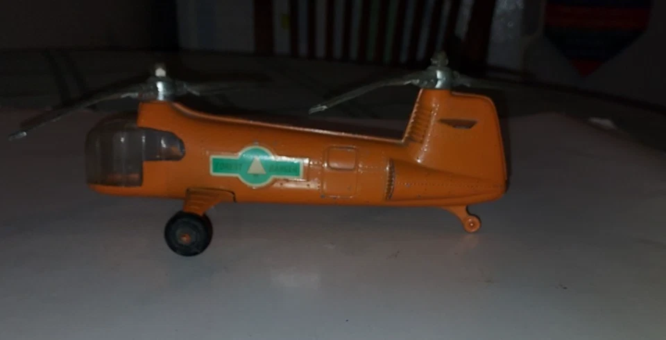 Vintage Toy Hubley Kiddle Metal Forest Ranger Helicopter VG - Image 3 of 4