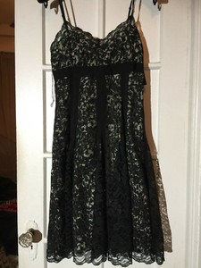 dkny black lace dress