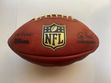 NFL OFFICIAL FOOTBALL The Duke On Field Leather Game Ball Wilson Gold Logo New