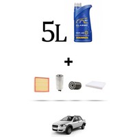 Hoffcar Wartungsset 4 Filter Und 5L ÖL FüR Fiat Strada (178,278) 1.7 TD 51Kw D