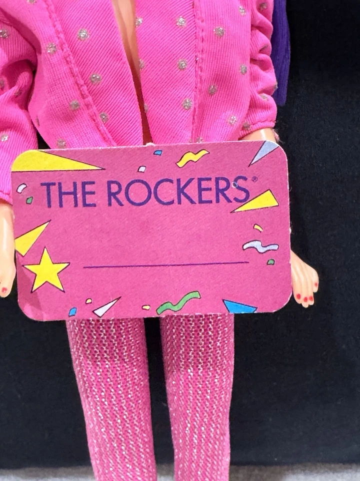 Barbie and The Rockers #1140 Jacket Pink Leggings Fur Headpiece 1985 No Doll - Image 3 of 4